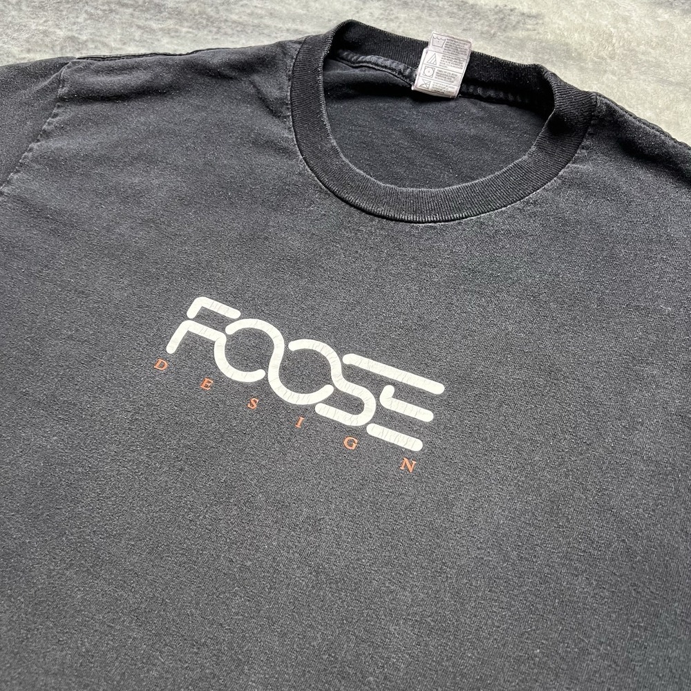 Vintage Y2K Foose Design Graphic Shirt Mens Large Black Faded Grunge Skater - Picture 3 of 7